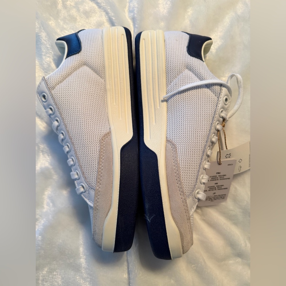 Men’s Adidas Rod Laver White and Blue Sneakers - Picture 12 of 14